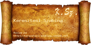 Keresztesi Szabina névjegykártya